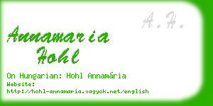 annamaria hohl business card